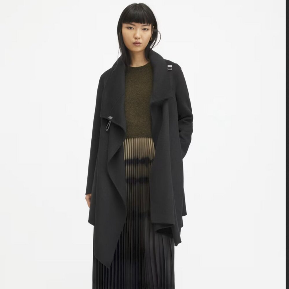 ALLSAINTS Monument Eve Asymmetrical Wool Coat